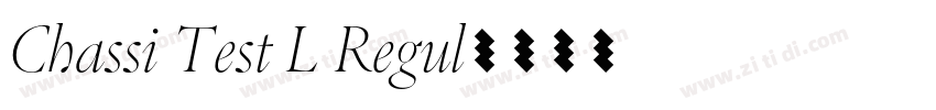 Chassi Test L Regul字体转换